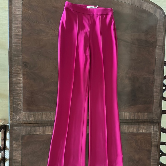 Alice + Olivia Vibrant Pink Wide Leg Pants - Picture 1 of 4